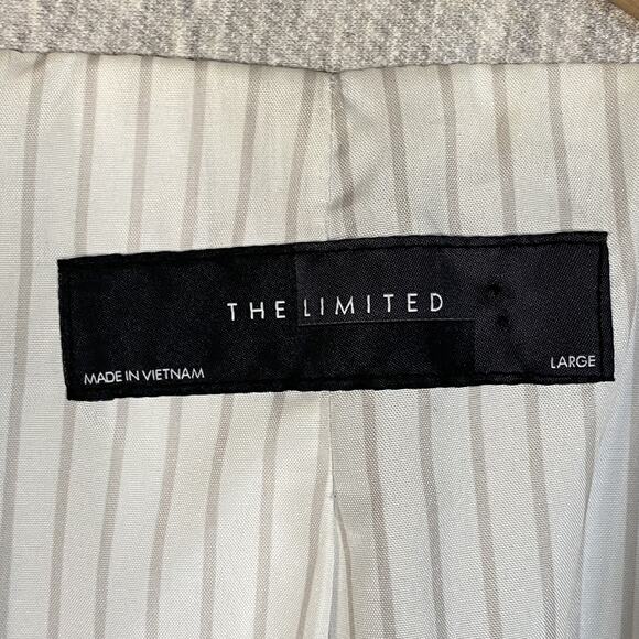 The Limited Womens Knit Blazer Size Large Single Breasted Gray Career Office - Picture 3 of 9